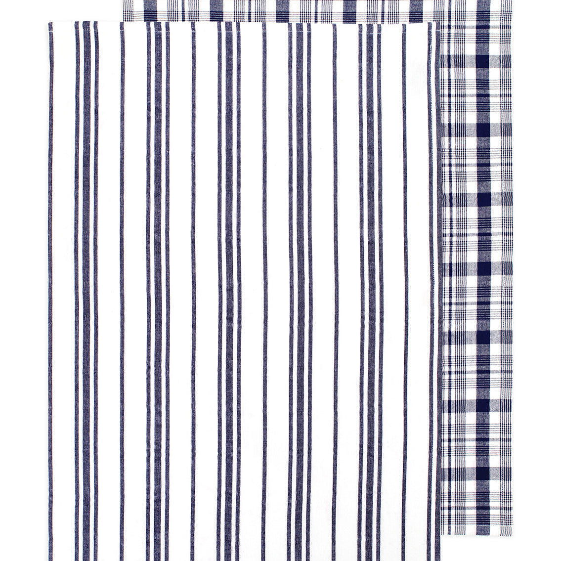 MU Kitchen 100% Cotton Farmhouse Dishtowel, Set of 2, 19 by 28-Inches, Ink Blue