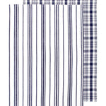 MU Kitchen 100% Cotton Farmhouse Dishtowel, Set of 2, 19 by 28-Inches, Ink Blue