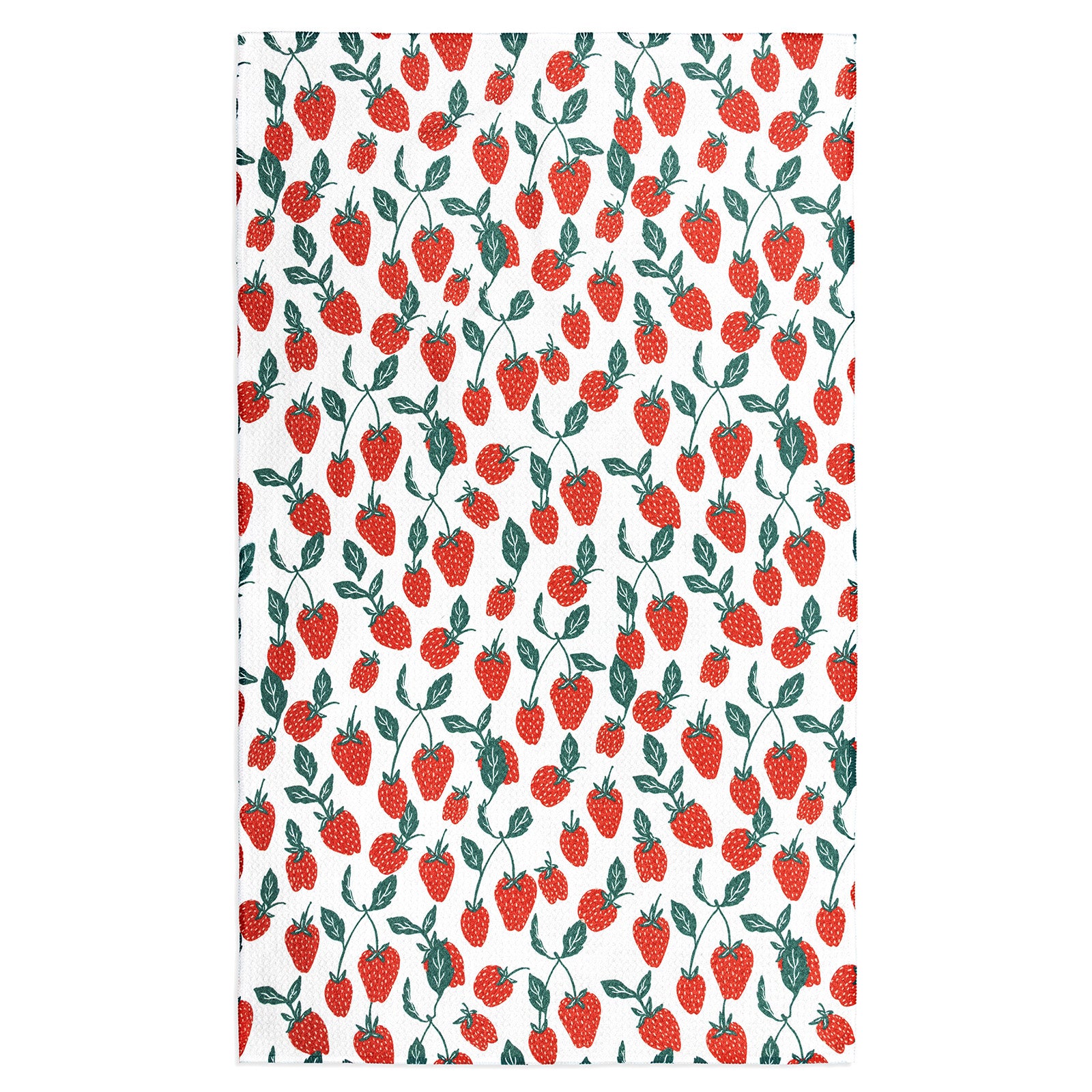 MÜkitchen VIBE Premium Quick Dry Dual Sided Recycled Towel, Strawberry Vine, 18" x 30"