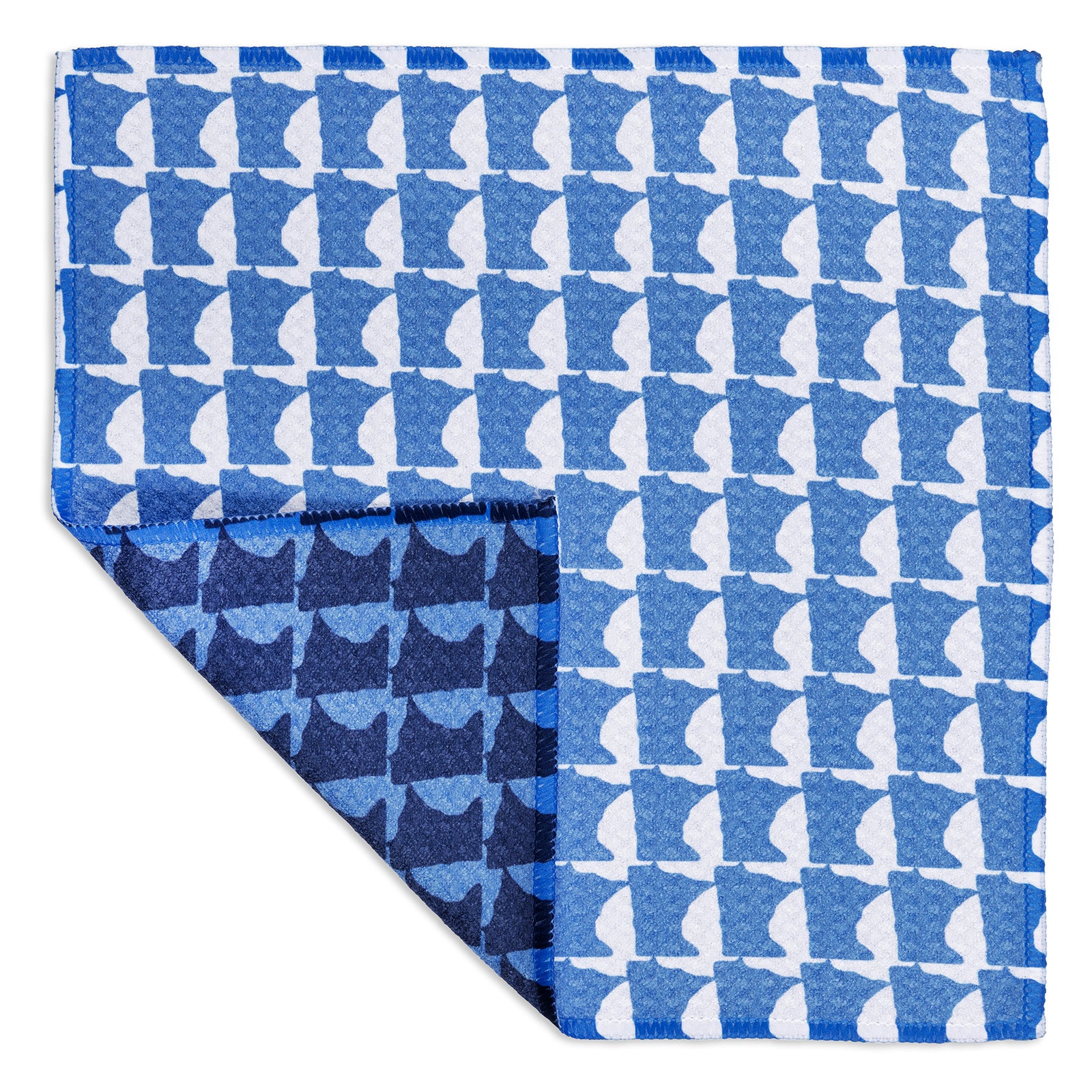 MÜkitchen VIBE Premium Quick Dry Dual Sided Recycled Dish Cloth Set of 2, MN Geo, 10" x 10"