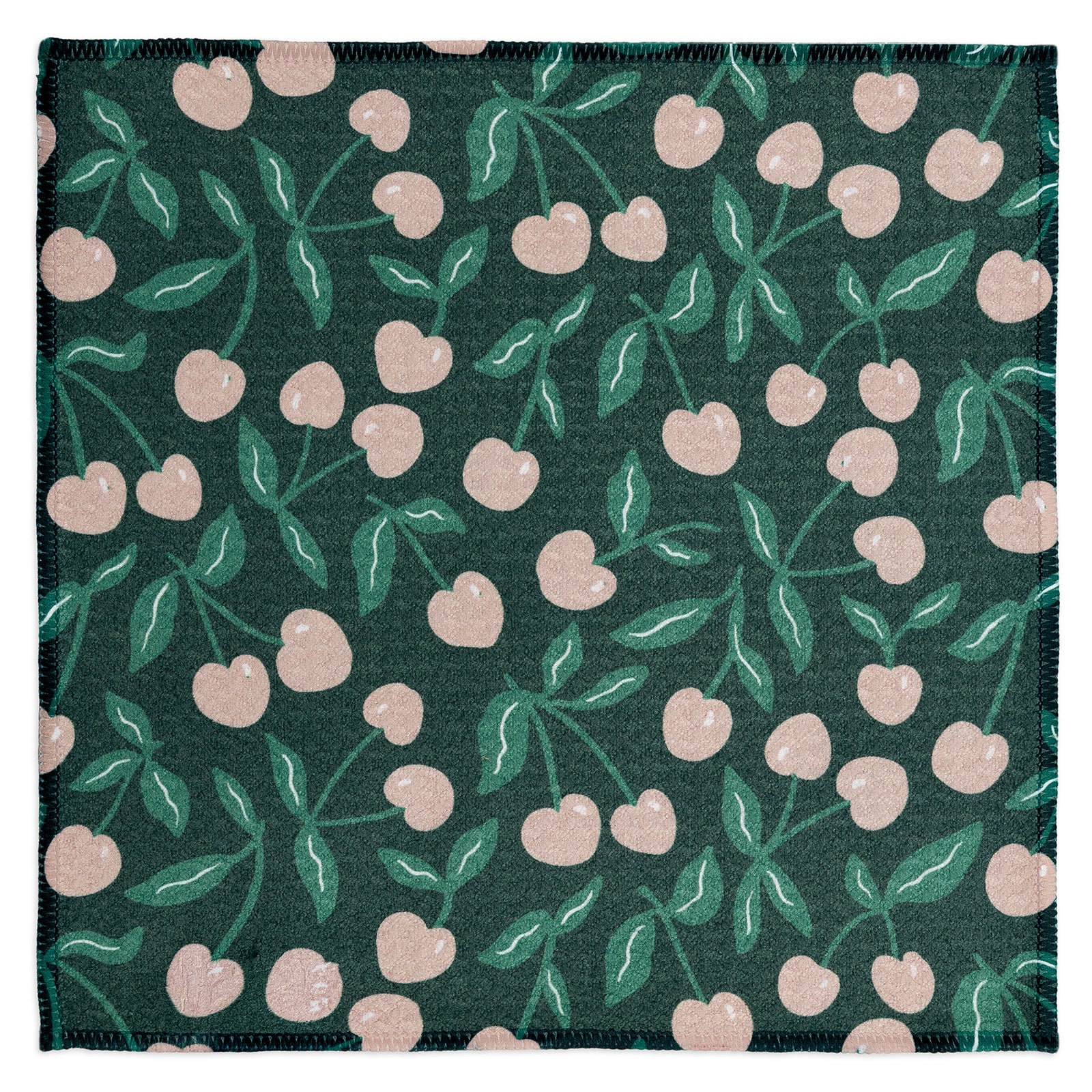 MÜkitchen VIBE Premium Quick Dry Dual Sided Recycled Dish Cloth Set of 2, Cherry Pit, 10" x 10"