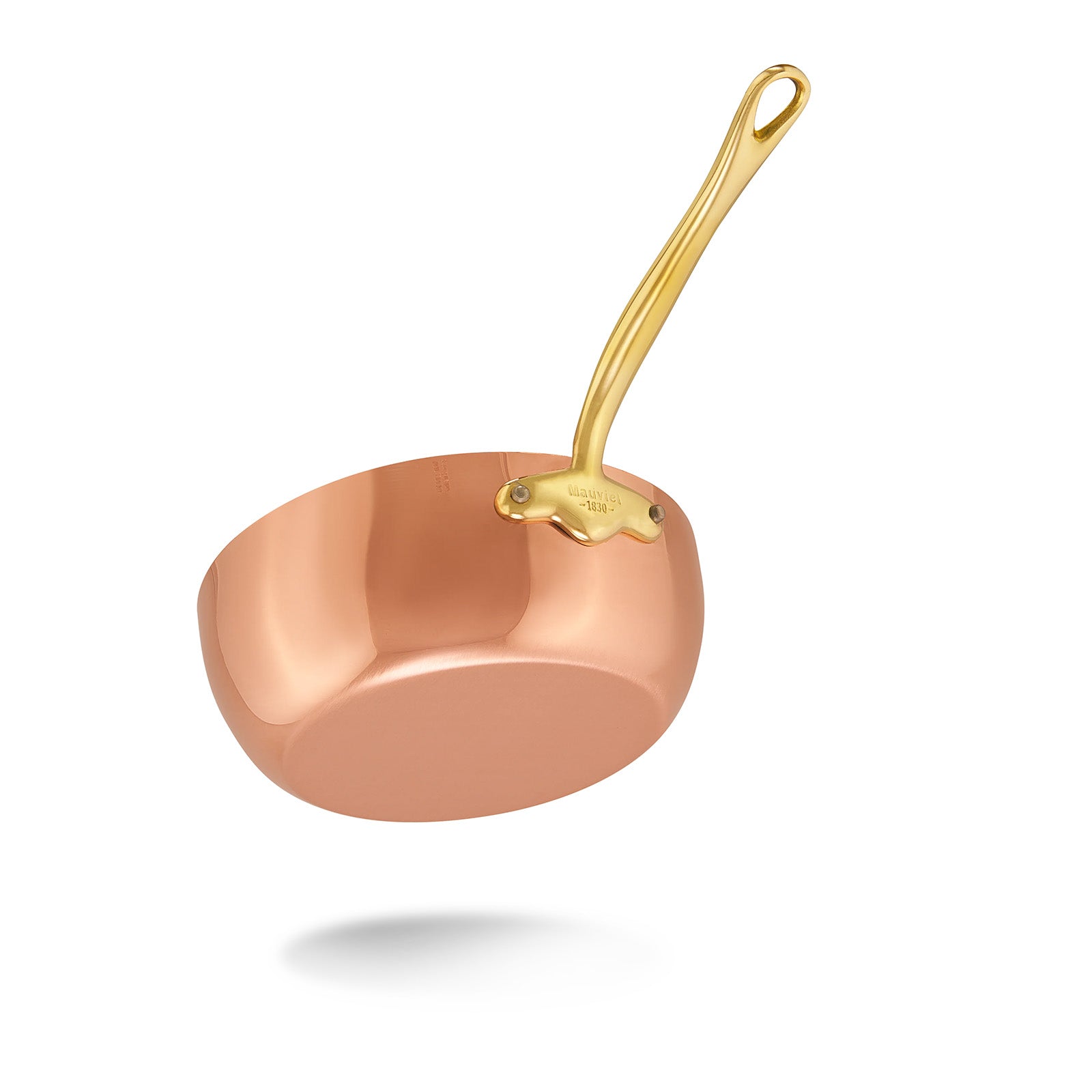 Mauviel M'Heritage 150 B Copper & Stainless Steel Curved Splayed Sauté Pan With Lid, 2-Quart