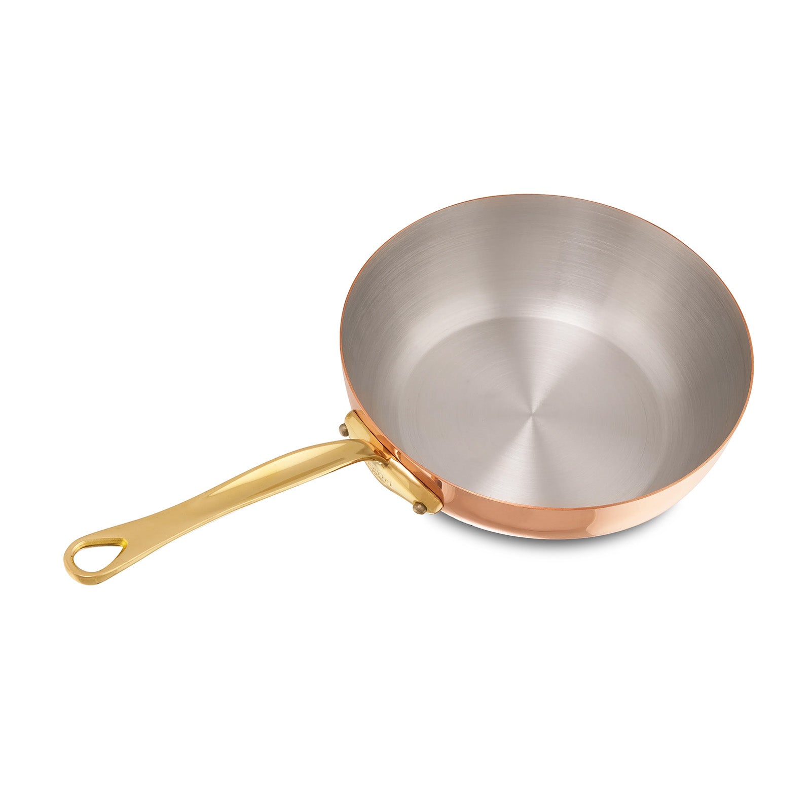 Mauviel M'Heritage 150 B Copper & Stainless Steel Curved Splayed Sauté Pan With Lid, 2-Quart