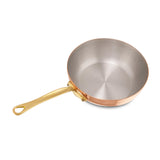 Mauviel M'Heritage 150 B Copper & Stainless Steel Curved Splayed Sauté Pan With Lid, 3.5-Quart