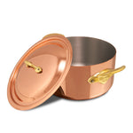 Mauviel M'Heritage 150 B Copper & Stainless Steel Stewpan With Lid, 0.9-Quart