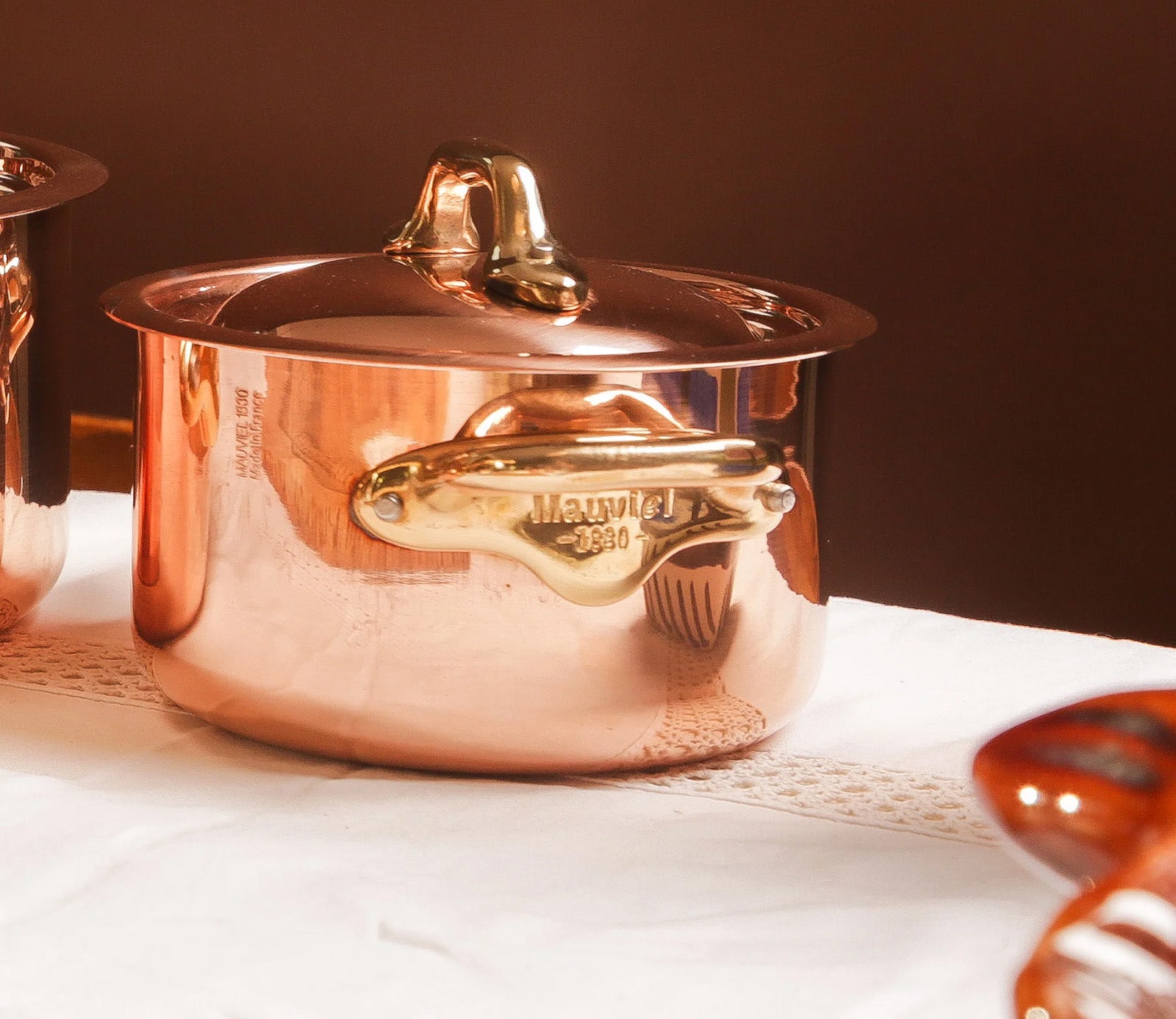 Mauviel M'Heritage 150 B Copper & Stainless Steel Stewpan With Lid, 0.9-Quart