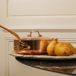 Mauviel M'Heritage 150 B Copper Saute Pan With Lid, Brass Handle, 3.3-Quart