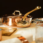 Mauviel M'Heritage 150 B Copper & Stainless Steel Sauté Pan With Lid, 6.2-Quart