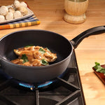 Swiss Diamond HD Nonstick 3.8 qt Saute Pan with Glass Lid, Induction