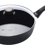 Swiss Diamond HD Nonstick 3.8 qt Saute Pan with Glass Lid, Induction