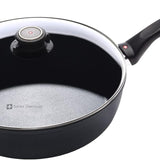 Swiss Diamond HD Nonstick 3.8 qt Saute Pan with Glass Lid, Induction