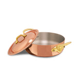 Mauviel M'Heritage 150 B Copper & Stainless Steel Rondeau With Lid, 1.8-Quart