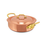 Mauviel M'Heritage 150 B Copper & Stainless Steel Rondeau With Lid, 1.8-Quart