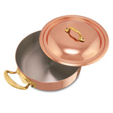Mauviel M'Heritage 150 B Copper & Stainless Steel Rondeau With Lid, 3.2-Quart