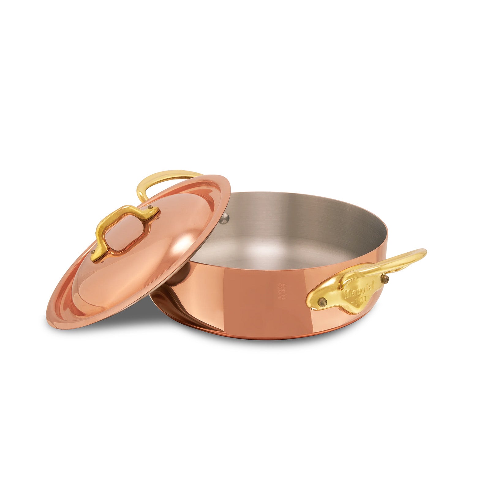 Mauviel M'Heritage 150 B Copper & Stainless Steel Rondeau With Lid, 6-Quart