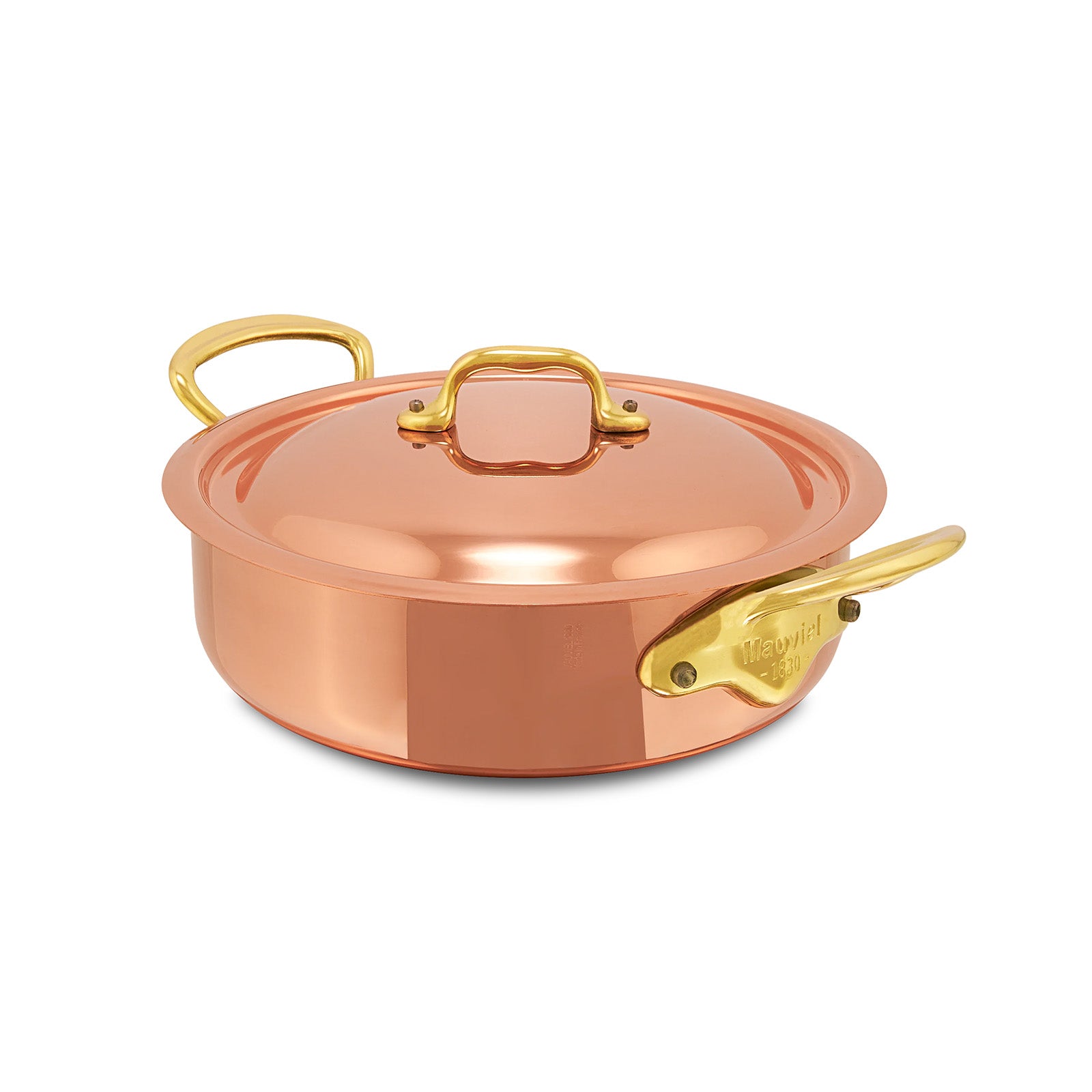 Mauviel M'Heritage 150 B Copper & Stainless Steel Rondeau With Lid, 6-Quart