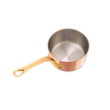 Mauviel M'Heritage 200 B 2mm Copper & Stainless Steel Sauce Pan With Lid and Brass Handles, 1.8-qt