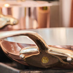 Mauviel M'Heritage 200 B 2mm Copper & Stainless Steel Frying Pan With Brass Handles, 10.24-in