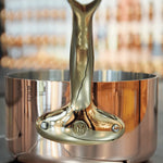 Mauviel M'Heritage 200 B 2mm Copper & Stainless Steel Frying Pan With Brass Handles, 10.24-in