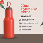 Blendi Slim Hydroluxe 20oz Water Bottle - Eco-Friendly, BPA Free, Red