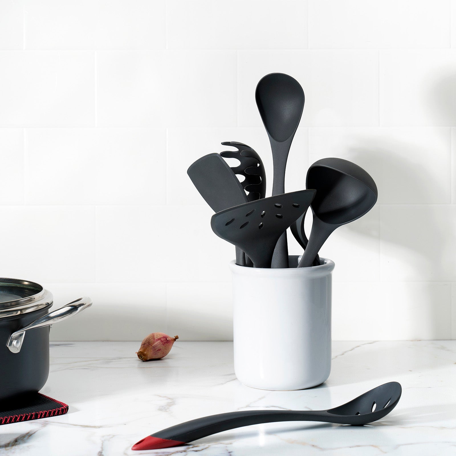 Cuisipro Fiberglass Pasta Server, Black