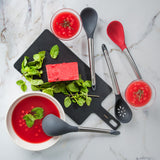 Cuisipro Silicone & Stainless Steel 12.25-Inch Ladle, Red