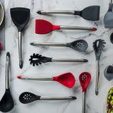 Cuisipro Silicone & Stainless Steel 12.5-Inch Turner, Red