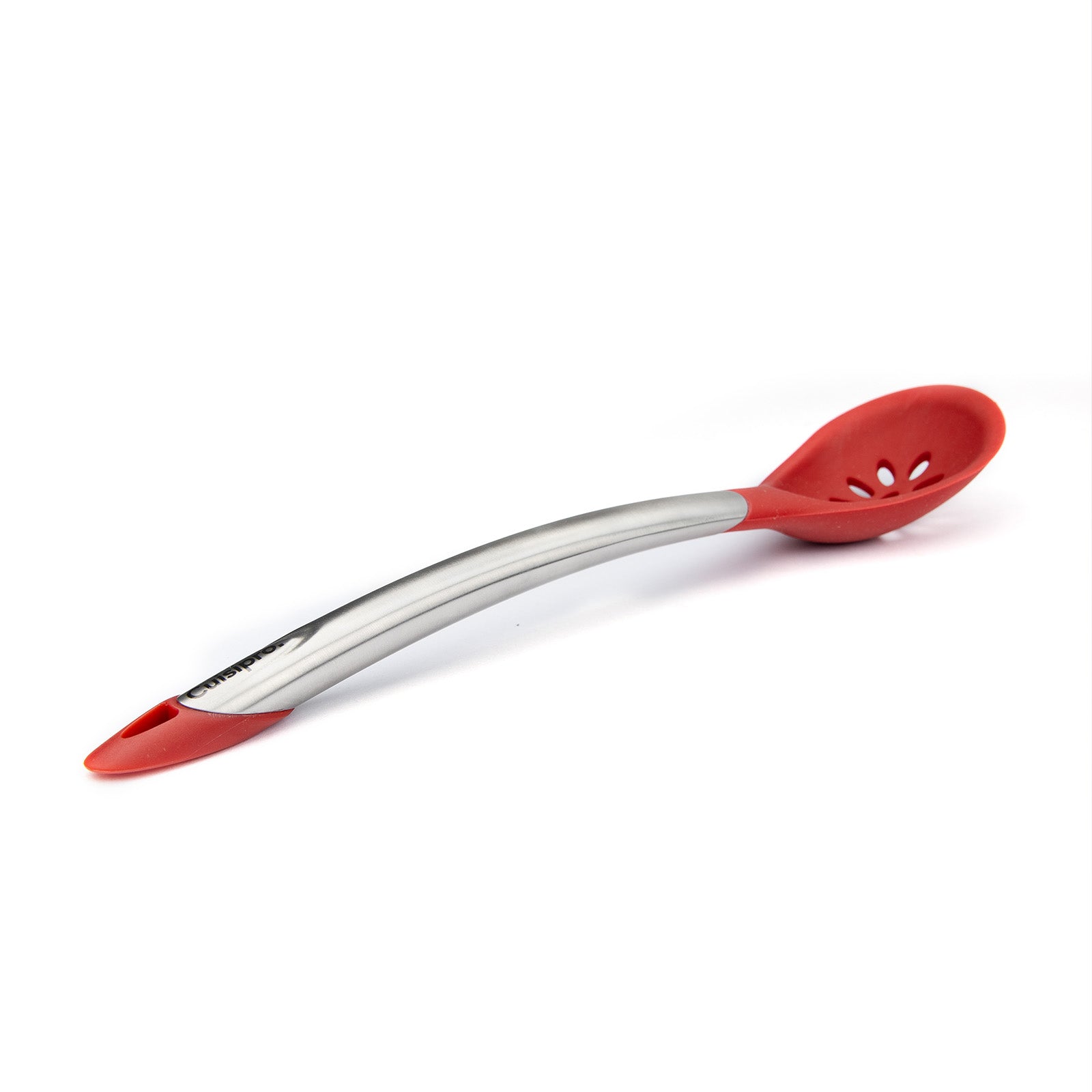 Cuisipro Silicone & Stainless Steel Slotted Spoon, Red