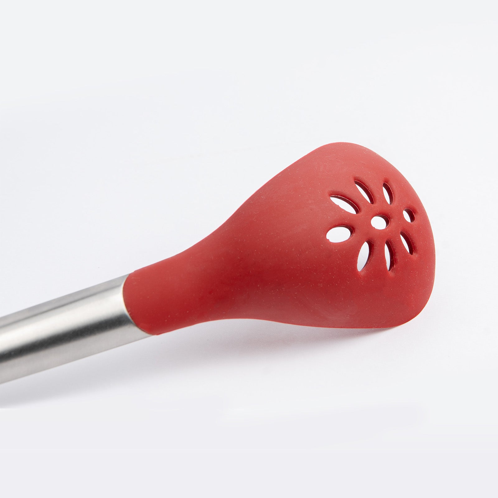 Cuisipro Silicone & Stainless Steel Slotted Spoon, Red