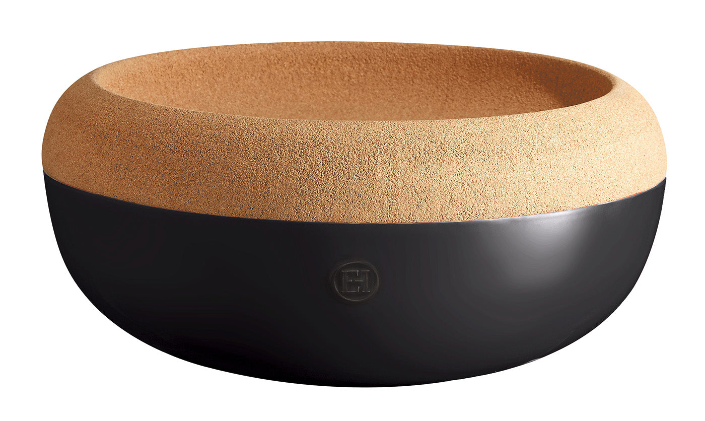 Emile Henry Large Food Storage Bowl, 14.1-Inch, Truffle