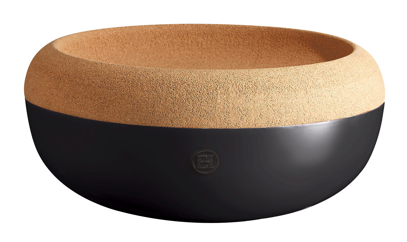 Emile Henry Large Food Storage Bowl, 14.1-Inch, Truffle