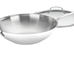 Cuisinart Chef's Classic Stainless 14" Stir-Fry w/Helper Handle & Glass Cover