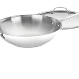 Cuisinart Chef's Classic Stainless 14" Stir-Fry w/Helper Handle & Glass Cover