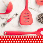 Betty Crocker Silicone 14 Inch Slotted Turner, Red