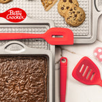 Betty Crocker Silicone 12 Inch Slotted Spatula, Red