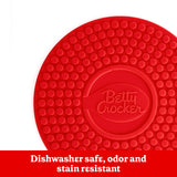 Betty Crocker Silicone 7 x 7 Inch Trivet, Red