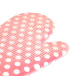 Betty Crocker Silicone Oven Mitt, Red w/White Polka Dots