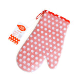 Betty Crocker Silicone Oven Mitt, Red w/White Polka Dots