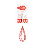 Betty Crocker Silicone Coated 10 Inch Whisk, Red/Stainless Steel