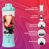 Blendi X 24 oz BPA-Free Rechargable Portable Blender, Mint