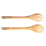 Berard France Olive Wood Handcrafted 2 Piece Salad Server Set