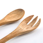 Berard France Olive Wood Handcrafted 2 Piece Salad Server Set