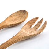 Berard France Olive Wood Handcrafted 2 Piece Salad Server Set