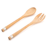Berard France Olive Wood Handcrafted 2 Piece Salad Server Set