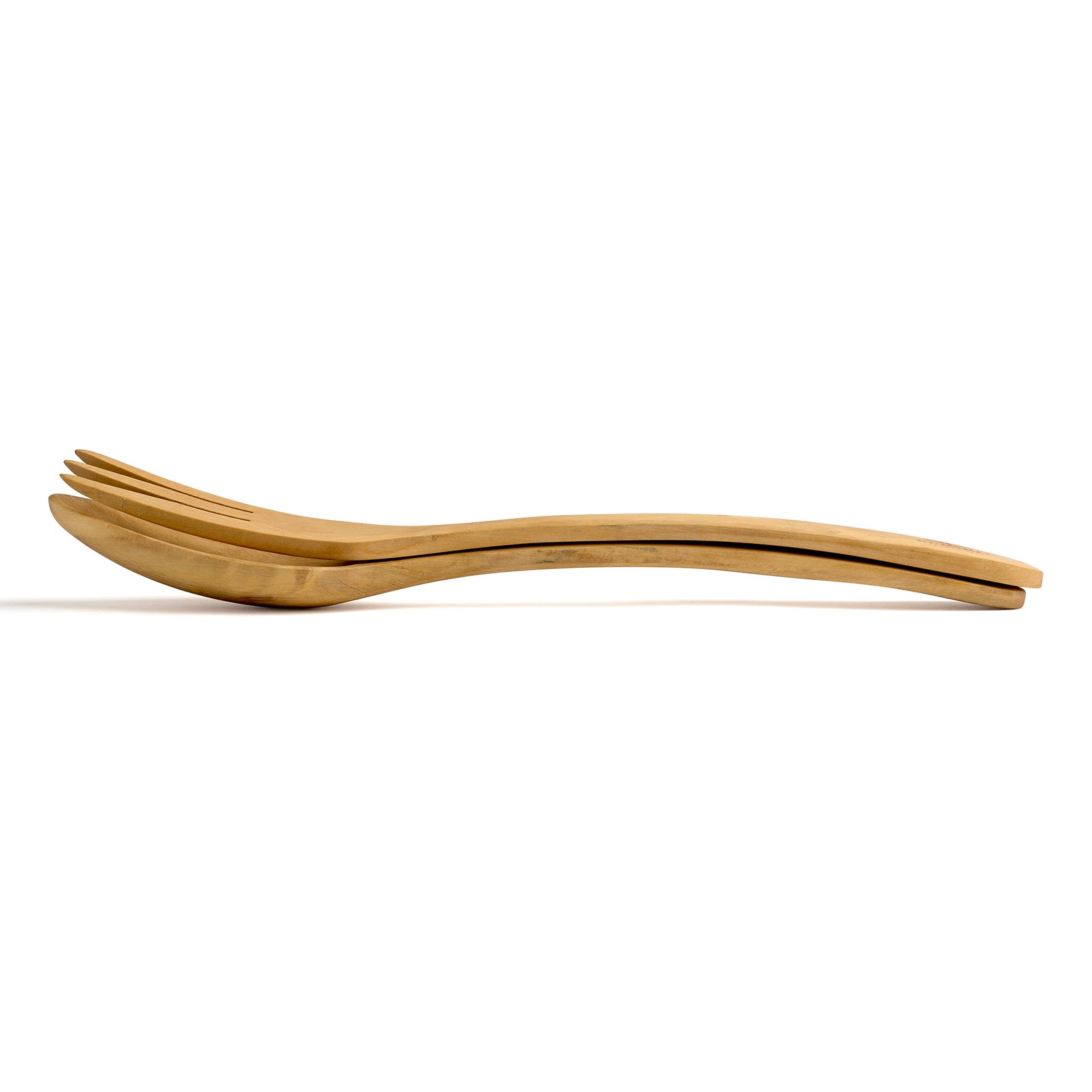 Berard Contour 12-Inch Olive Wood Salad Servers, 2 Piece Set