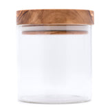 Berard Glass Storage Jar With Olive Wood Lid, 13.5-ounce