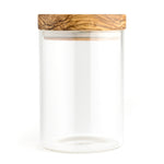 Berard Glass Storage Jar With Olive Wood Lid, 20-ounce