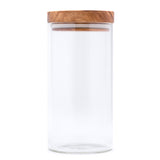 Berard Glass Storage Jar With Olive Wood Lid, 30-ounce