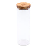 Berard Glass Storage Jar With Olive Wood Lid, 50-ounce