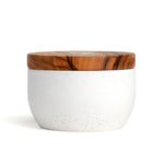 Berard France Olive Wood & Concrete Salt Keeper Box